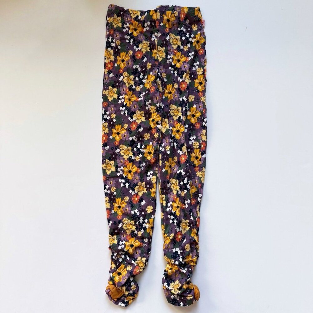 Ruffle Butts Girl floral Kids Ruched Bow Leggings 7 years VGUC